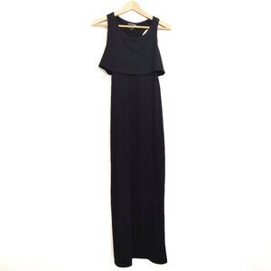 Joe Fresh Active Black Two-Tier Maxi Dress Small